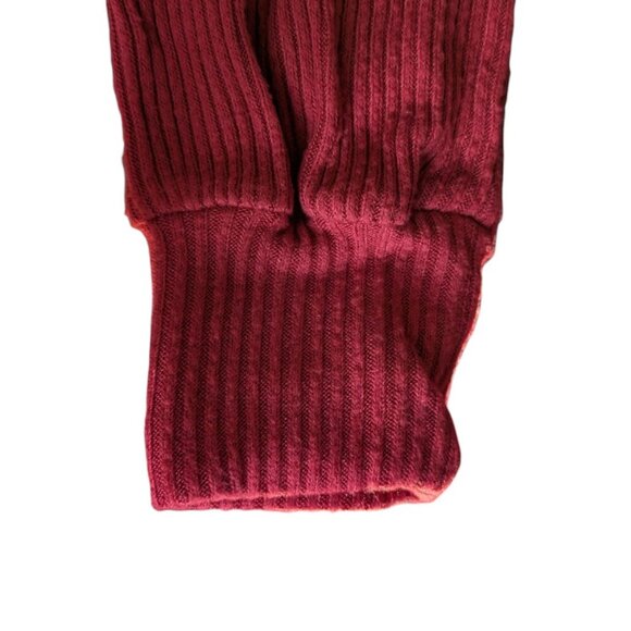 Garage Red Turtleneck Ribbed Short Sweater Women Size Medium - Picture 7 of 12